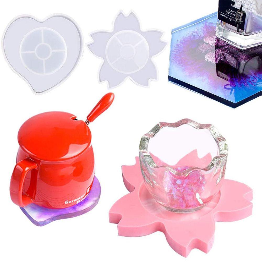 Base Materials Handmade Craft Crystal Glue Dropping Tool Epoxy Teacup Mat Mold Silicone Molds