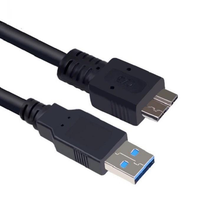Black USB 3.0 To Micro-B Full Copper Mobile Hard Disk Data Cable