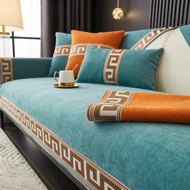 Sofa Mats Are Universal All Year Round Slip Resistant Scratch Resistant Dirt Resistant New Chinese Style Chenier Sofa Cover