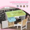 Kids Desk and Chair Set for 3-6 Years with Storage Drawer, Study Table and Chair for Children - White