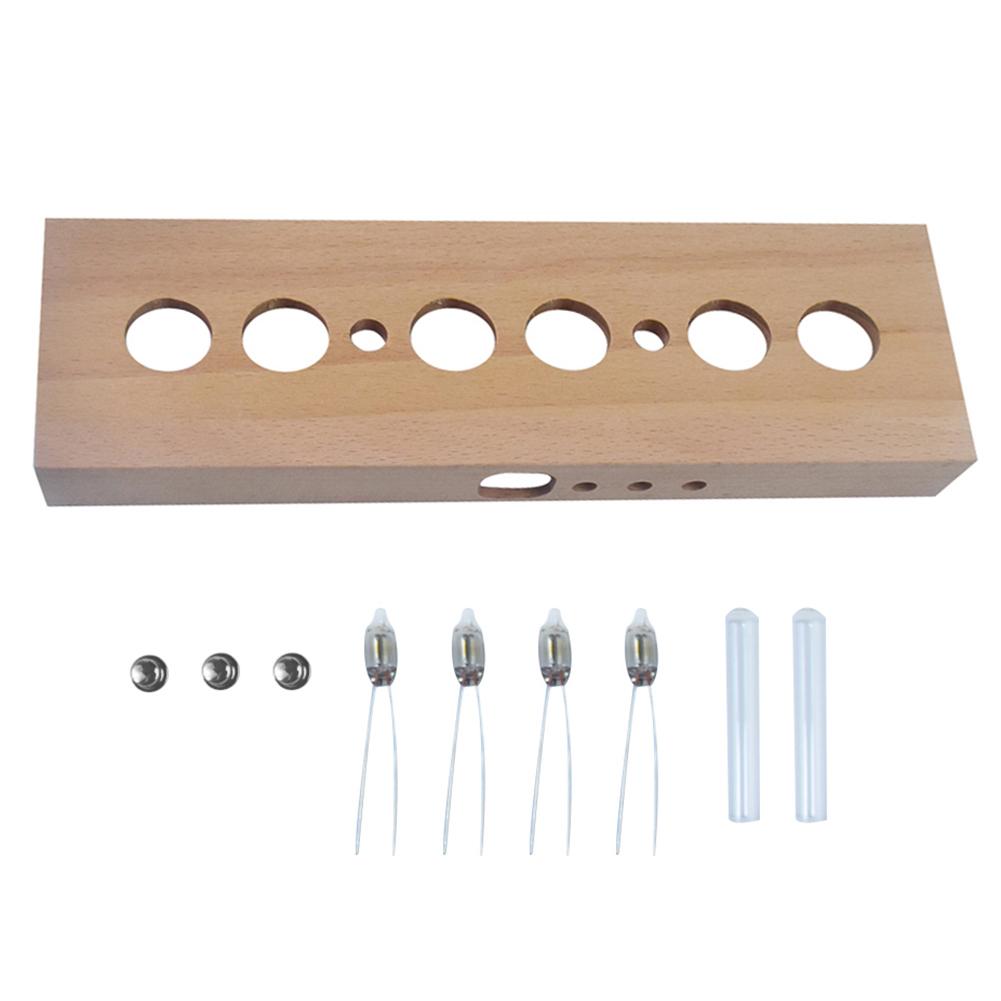 IN14 Glow Tube Clock DIY Tube Clock Kit Beech Wood Shell IN14 Nixie Tube Digital LED Clock DC12V 1A Multi Color for Time Display