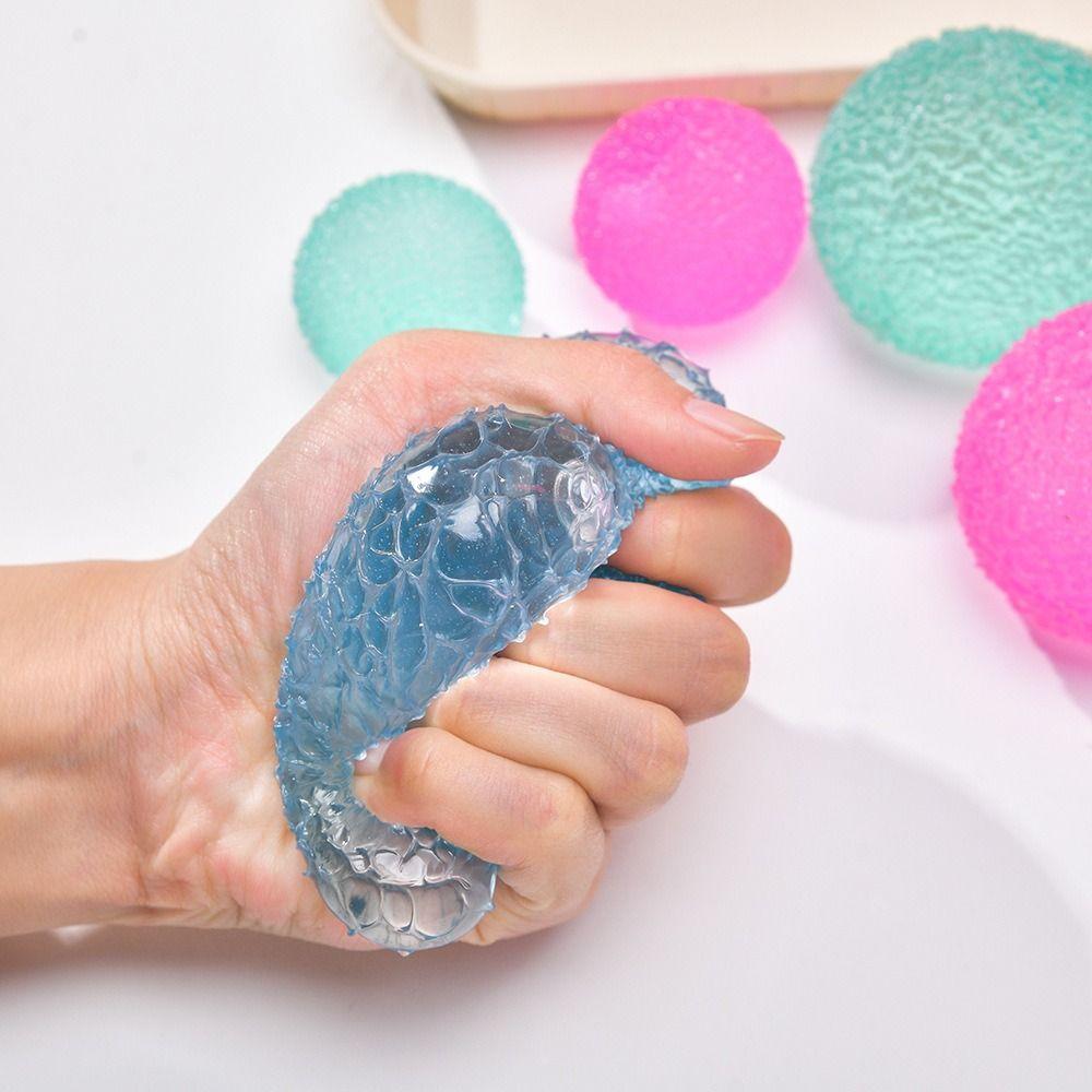 Transparent Crunchy Slushie Squeeze Ball Blue Grass Ball Squeeze Toy Crispy Handmade Ball Office