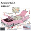 1/24 1959 Cadillac Eldorado Retro Sports Car Model Simulation Sound and Light Tire Suspension Collection Ornaments
