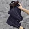 Plus Size High Waist Slimming Elastic Jeans for Women - Autumn/Winter Straight Leg Harem Carrot Pants