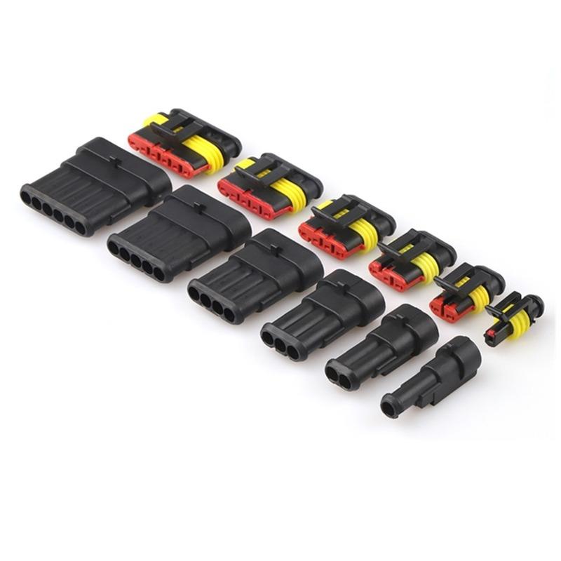 5 set 1/2/3/4/5/6 Pin Way AMP Tyco Super Sealed Automotive Wire Connector Electrical Plug Terminals for car waterproof connector
