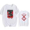 Anime Berserk Guts Summer T-shirt Manga Graphic Cosplay T Shirt Loose Casual Cartoon Printed Tops Mens Unisex Hip Hop Tshirts Streetwear