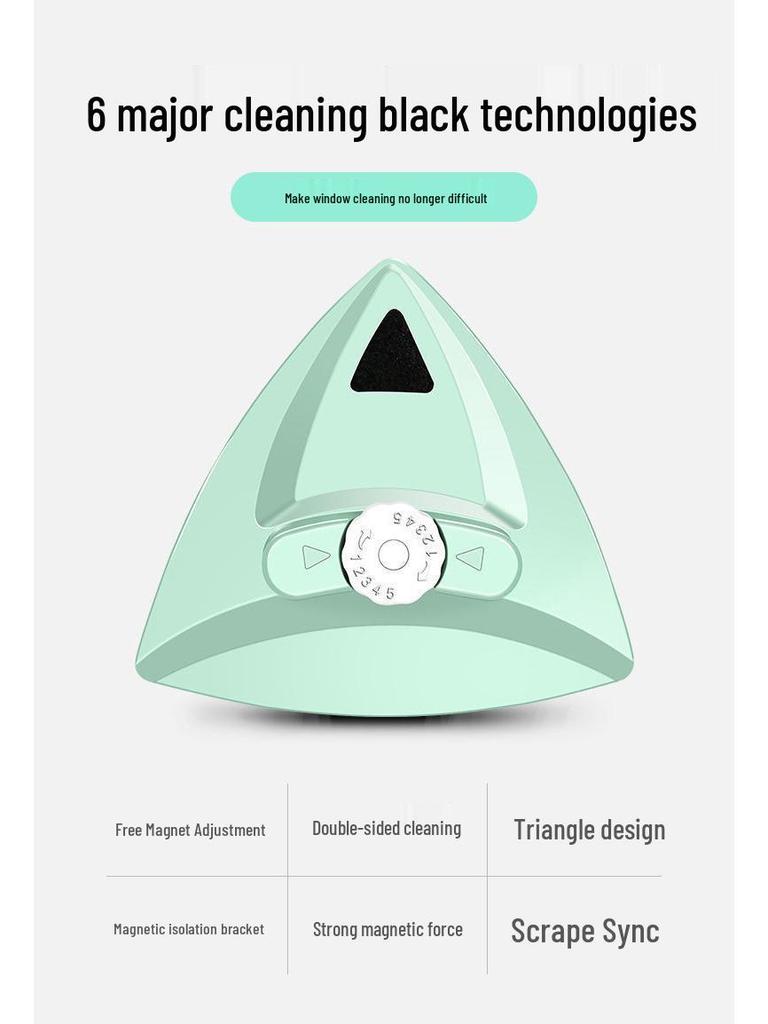 Multifunctional Magnetic Double-Sided Glass Cleaner Robot