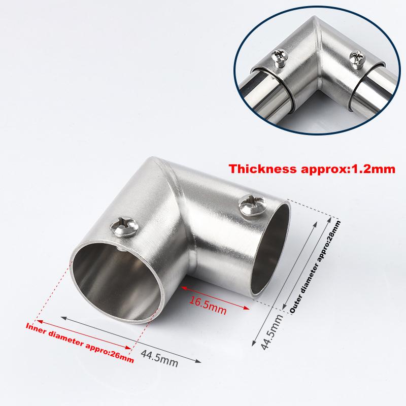 Pipe Fitting Connector, Fit 1 Inch(25mm) OD Pipe Stainless Steel Structural Pipe Connector Chain Link Fence Clamp