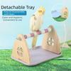 With Tray Wooden Bird Platform Stable Bird Training Stand  Bird Enrichment