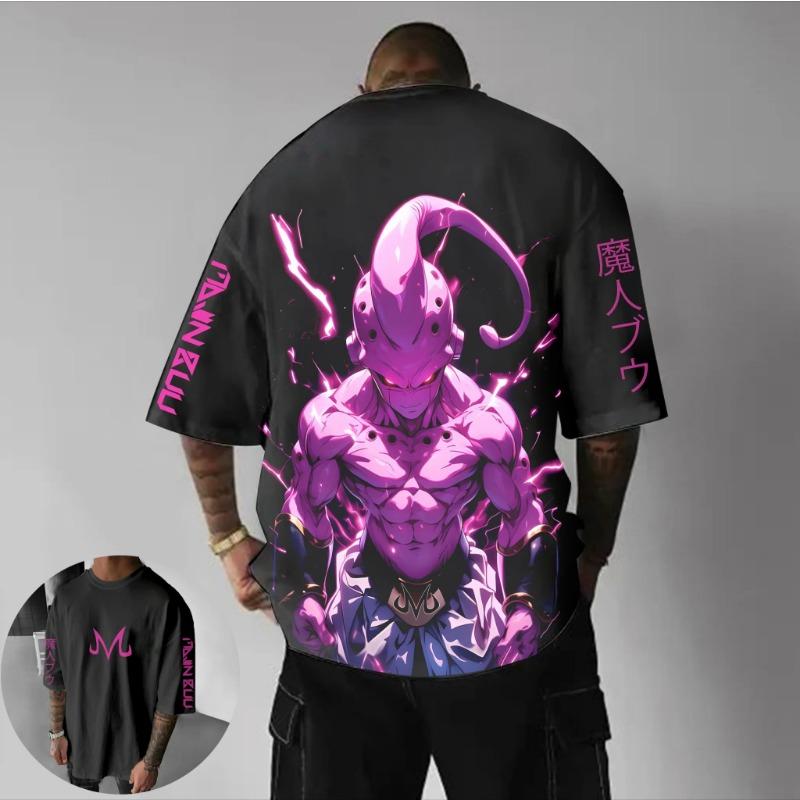 Haijian02 Dragon Ball Animatie Perifere Print T-shirt Zomer Heren Harajuku Los Casual Straat Trend Korte Mouw Ouder-kind Top M