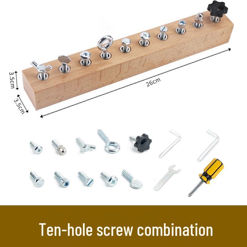 Wooden Screw Assembly Toy: Hand-Eye Coordination Busy Board for Kids