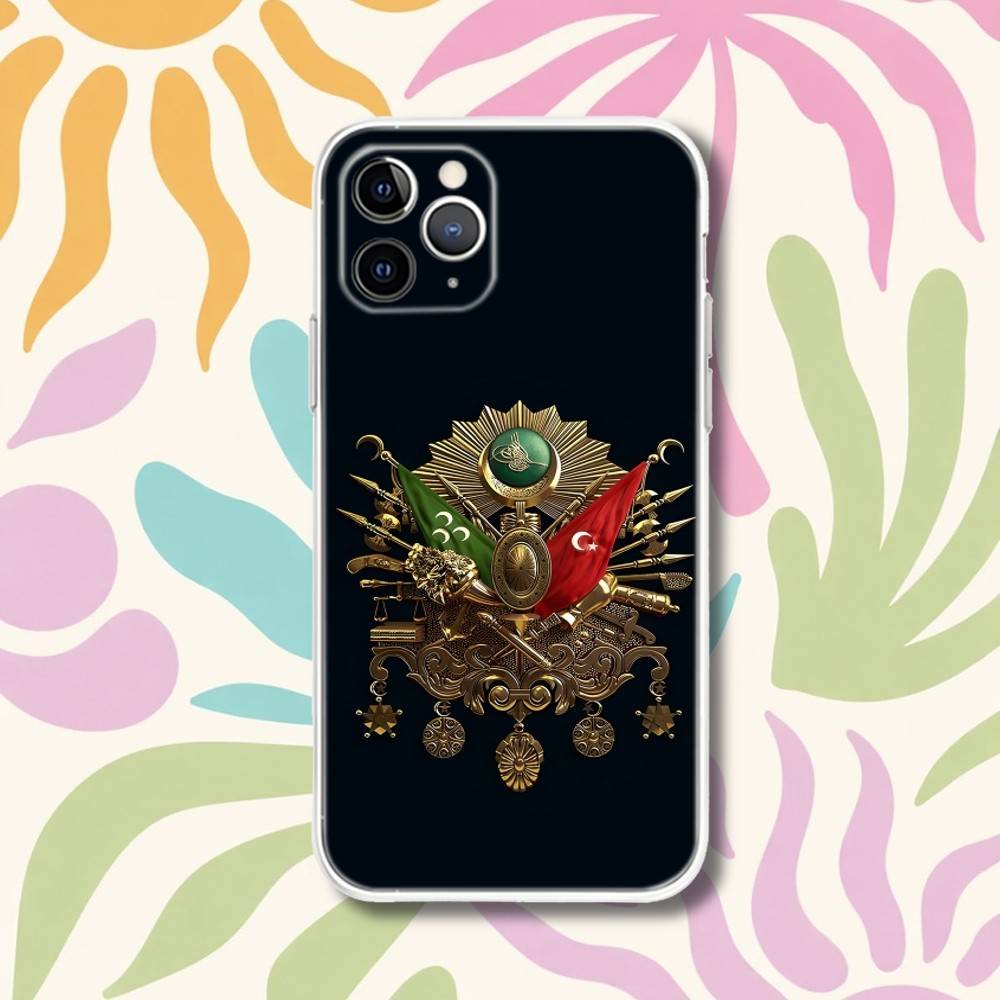 Ottoman Empire Coat Of Arms Transparent Phone Case For iPhone 17,13,15,12,11,14,16 Pro Max Mini 7,8 Plus SE4,17E Air Fundas