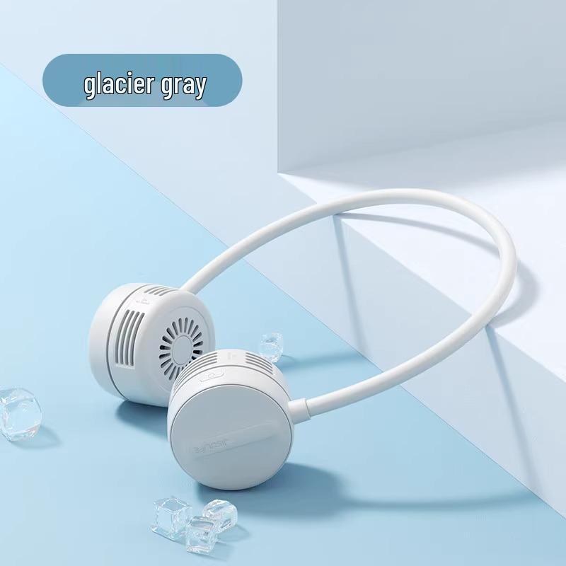 Ji Su Portable Wearable Neck Fan - Low Noise, Leafless, USB Rechargeable