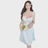 "Ice Silk Green Summer Nightdress & Robe Set with Chest Pad - Sexy & Lightweight Two-Piece"