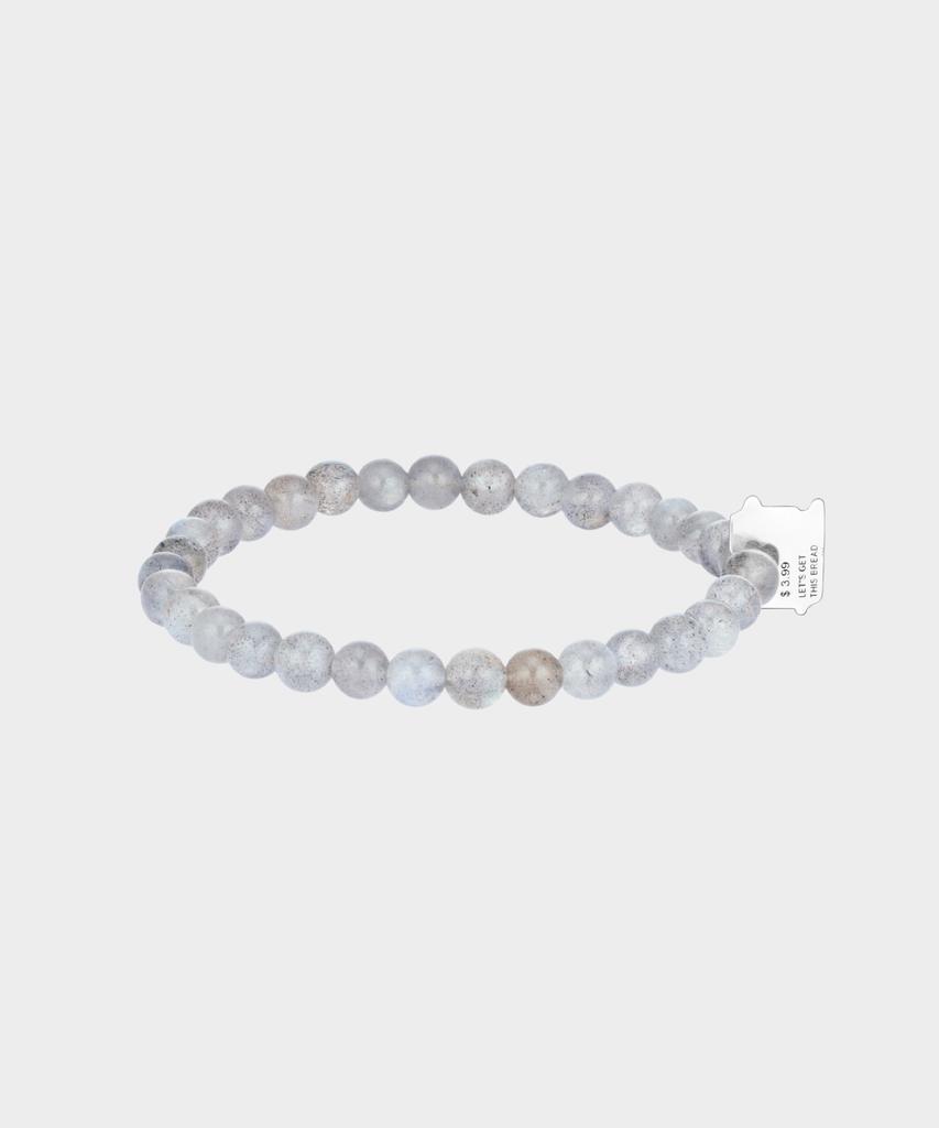 Maz Silver Bread Clip Moonstone Bead Bracelet