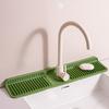 Kitchen Sink Sink with Slope Self-Draining Splash Guard Faucet Mat Silicone Fast Drying Faucet Mat