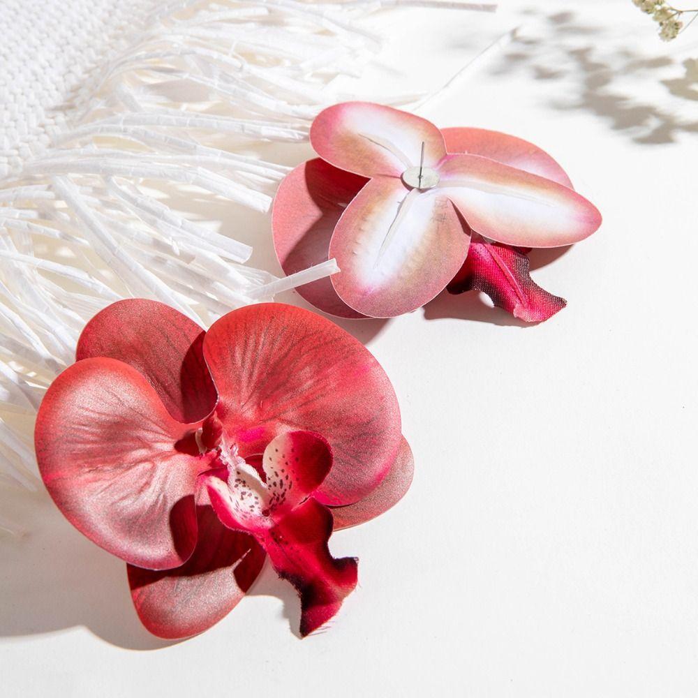 Korean Style Butterfly Orchid Earrings Simulated Flower Flower Drop Earrings Wedding