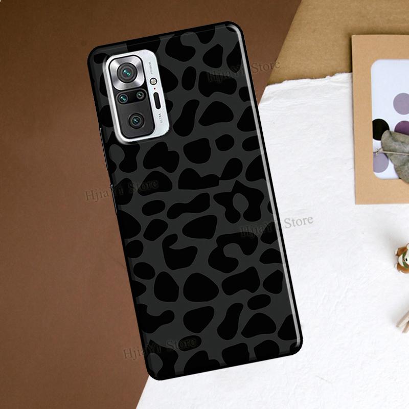 Leopard Print Black Cheetah Pattern For Xiaomi Redmi Note 10 11 Pro 10S 11S Note 7 8 9 Pro Case For Redmi 10 9 9A 9C 9T Cover