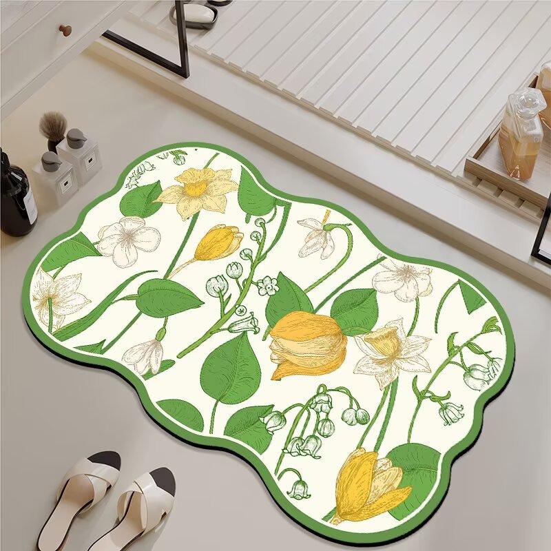 Toiletten Badezimmer Bodenmatte Toilette Haushalt Bodenmatte Rutschfeste Matte Saugfähige Kieselgur Toilette Teppichmatte