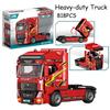 818PCS Heavy Duty Truck Tractor,Transport Vehicle Brick Car Model Ornament,Collect Building Block Assembling DIY Toys Gifts