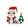 Gorbricks MOC Christmas Snowman Santa Claus Elk Brickheadz Building Block Set Square Head Xmas Suit Toys Christmas Gift