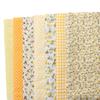 iikuru Cut Floral Stylish Handmade Fabric Set Cloth, Print, Fabric, Scraps, Flowers, Crafts, Patchwork, (Yellow 2, 25x25cm)