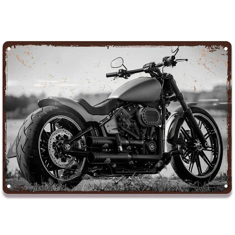 Vintage Amerikanischer Klassiker Motorrad Blechschilder Heim Wanddeko Metallschild Garage Man Cave Bar Dekorative Teller Poster