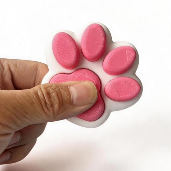 Cat Paw Clicker Toy Stress Relief Button Clicker Fidget Toy Portable Travel Office School Decompression Kitten Claw Sensory Toy