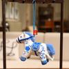 Cute Bamboo Cartoon Flower Embroidery Pattern Plush Doll Keychain For Decor Bag