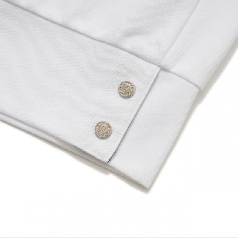 Blu DoT Sleeveless Half Zip T shirT Plus Wh