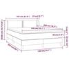 3126725 vidaXL Lit à sommier tapissier avec matelas Gris clair 140x200cm Tissu