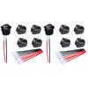 5/10Pcs ON/OFF Round Rocker Switch Mini Toggle Switch 2 Pin SPST Push Button Switch 12V 24V 20mm with Wires for Auto Car Boat RV