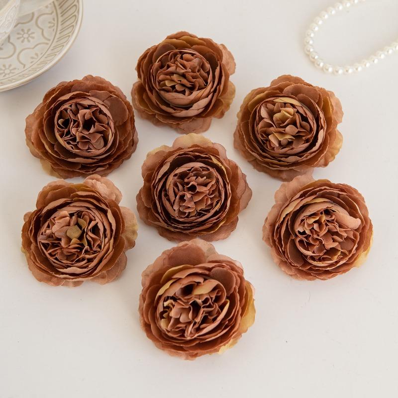 6Pcs Simulation 15-layer Foreign Peony Flower Ins European Style Home Furnishing Living Room Decoration Fake Flower