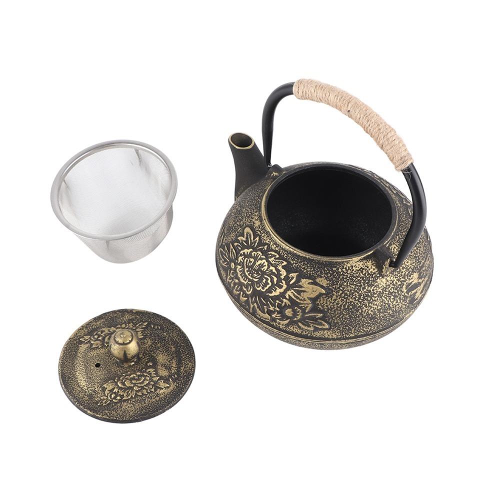 Strainer Included Cast Iron Kettle Removable Infuser Japanese Tea Pot For Loose Leaf Tea
