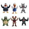 Angry Animal Figurine Resin Flip The Bird Animal Ornament Desktop Middle Finger Animal Statue for Home Office Desk Shelf Decor