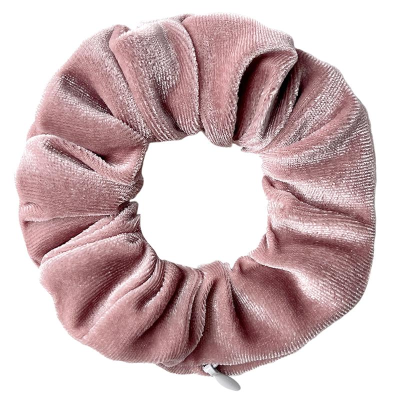 Creative Sweet Zip Scrunchies For Women Girls Novelty Multicolour Velvet Hair Tie Versatile Hair Accessories Gifts
