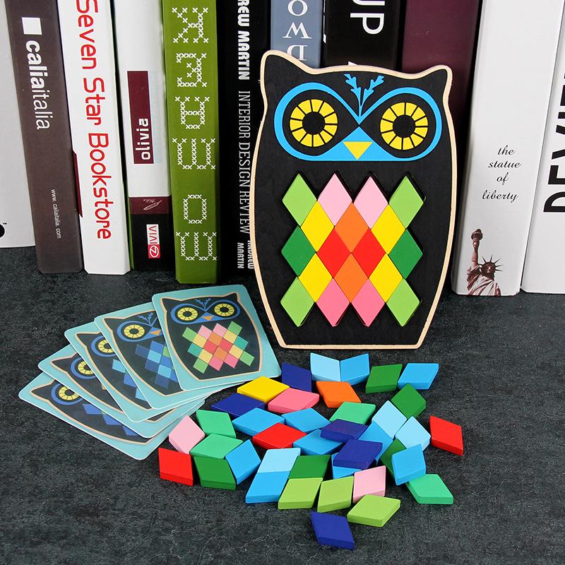 Children s Educational Wooden Animal 3D Shape Puzzles and Building Blocks