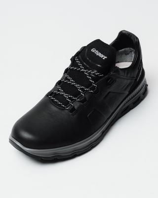 Męskie buty sportowe Grisport 14807 41 czarne skórzane