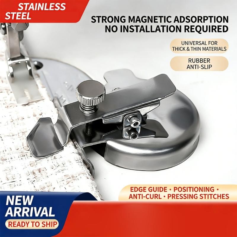 Verstellbare Dicke Nähnahtführung Kreisform Metall Magnetische Nahtführung zum Säumen Gerade/Geschwungene Nähte