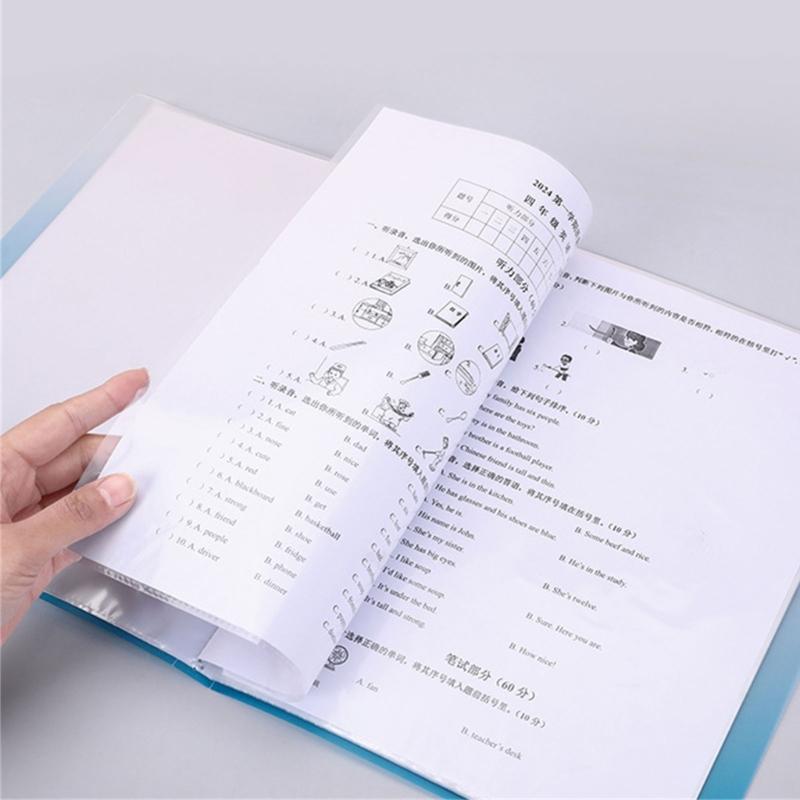 30 Pockets Display Folder Multipurpose Document Project Folder Letter Size Display Folders Book with Protective Sleeve