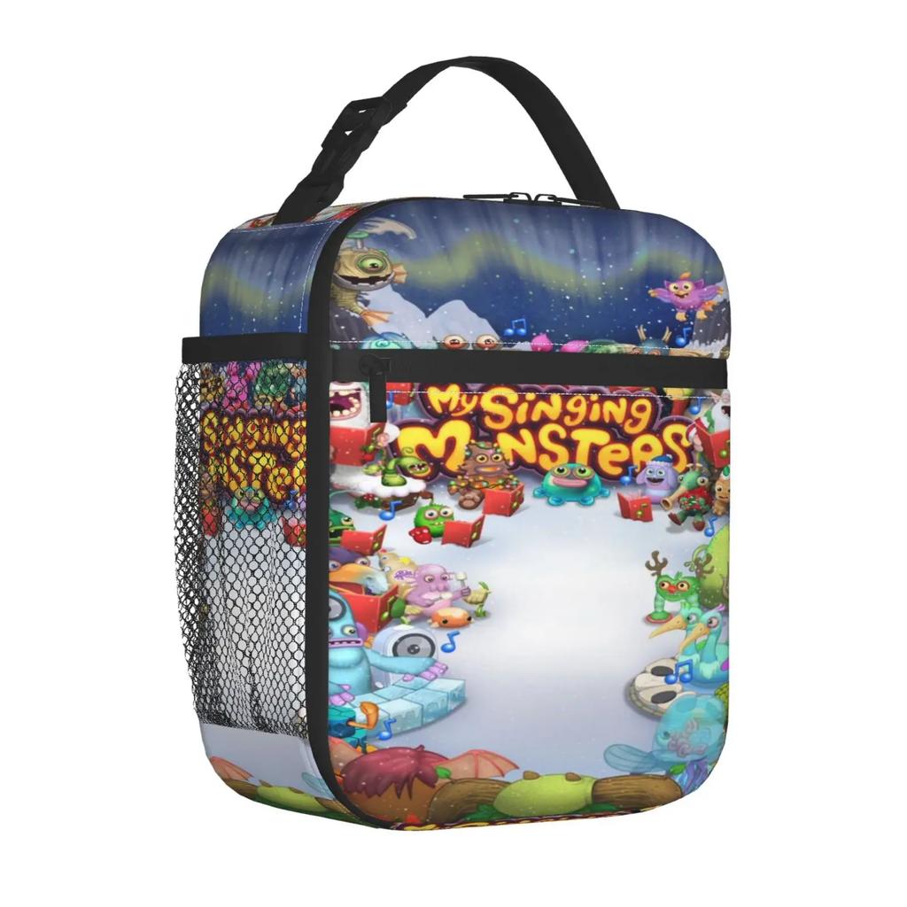 My Singing Monsters Characters Insulated Lunch Bag Leakproof Cartoon Anime Game Cooler Thermal Lunch Tote Kids School Children
