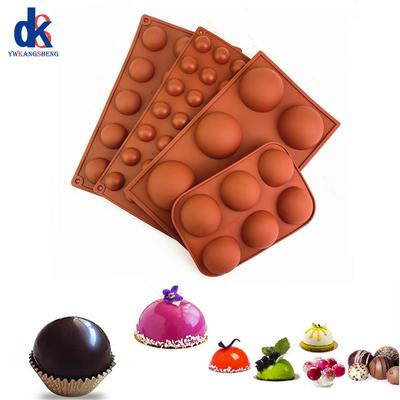 DIY 3D Kugel Runde Halbkugel Silikonformen zum Backen Pudding Mousse Schokoladenkuchen Dekoration Form Küchenzubehör Werkzeuge