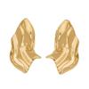 European & American Irregular Geometric Pleated Earrings, 2026 Niche Asymmetrical Design for Women