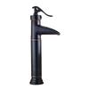 Antique Basin Faucets Black Bronze Waterfall Faucet Bamboo Bathroom Sink Taps Single Lever Hot and Cold Water Mixer Taps