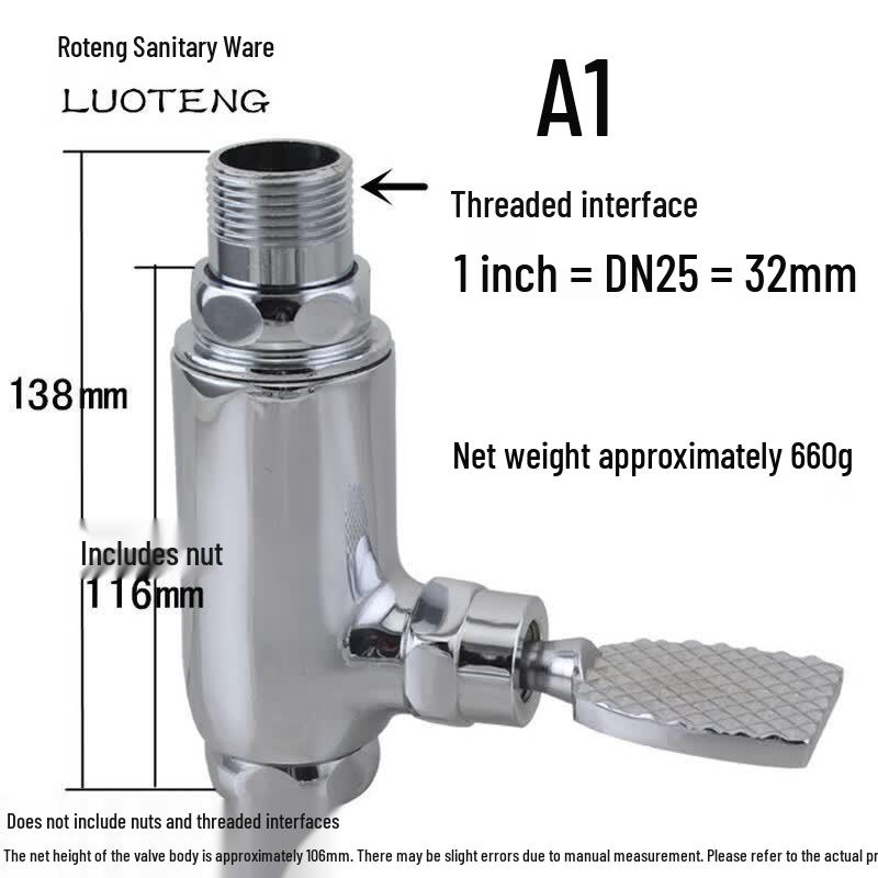 Foot-Operated Commercial Toilet Flush Valve Standard