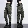Big Pockets Cargo Pants Women Elastic High Waist Loose Streetwear Pant Baggy Tactical Trouser Hip Hop Joggers Pants