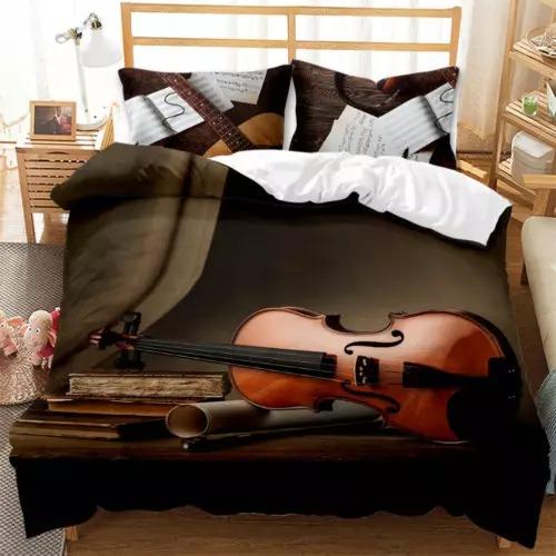 Comforter Violin Bedding Set Decoration Gift Suitable For Children Boys Girls And Adults Warm Soft Comfortable And Breathable