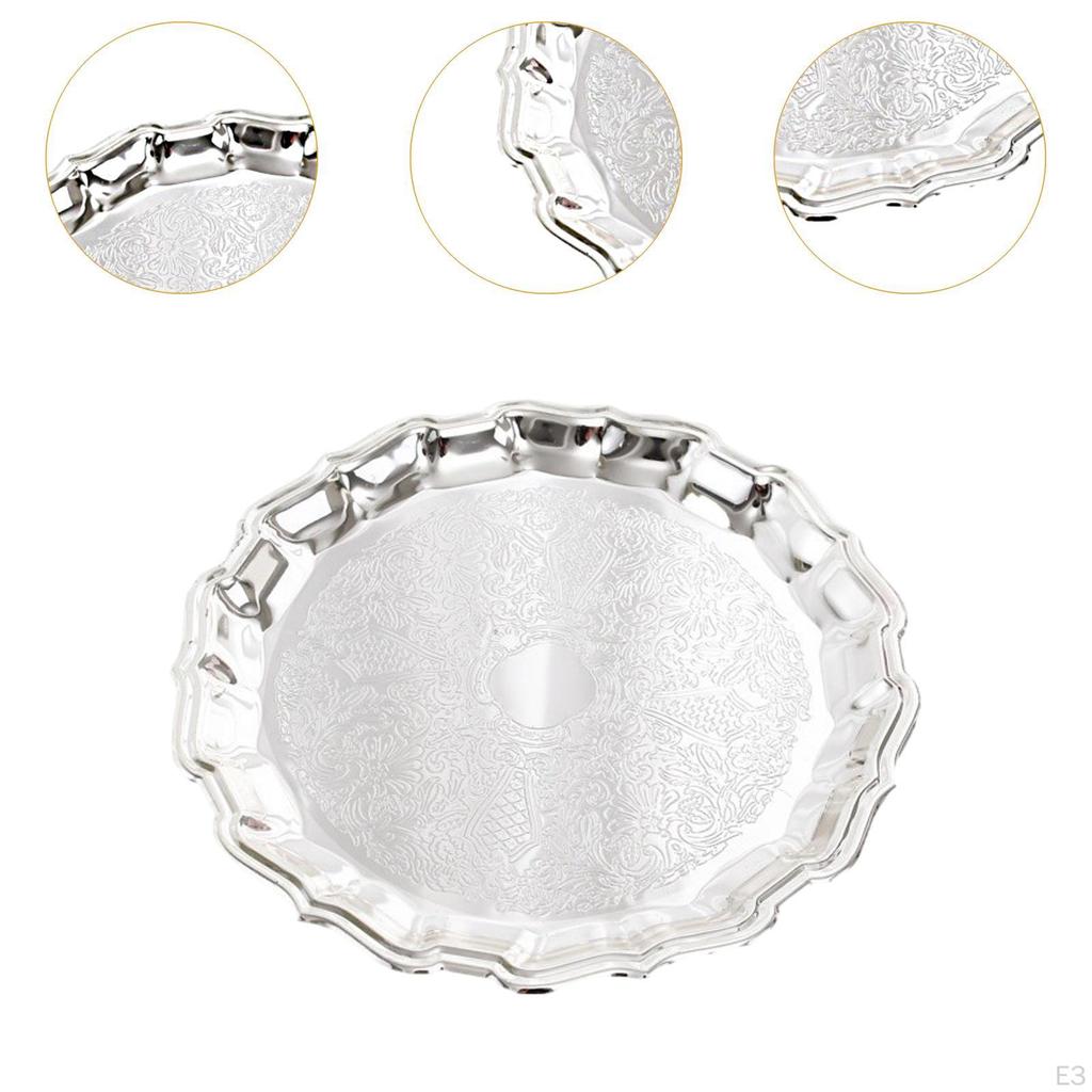 Decorative Serving Tray Food Jewelry Holder for Necklace Candle Dessert 32cm