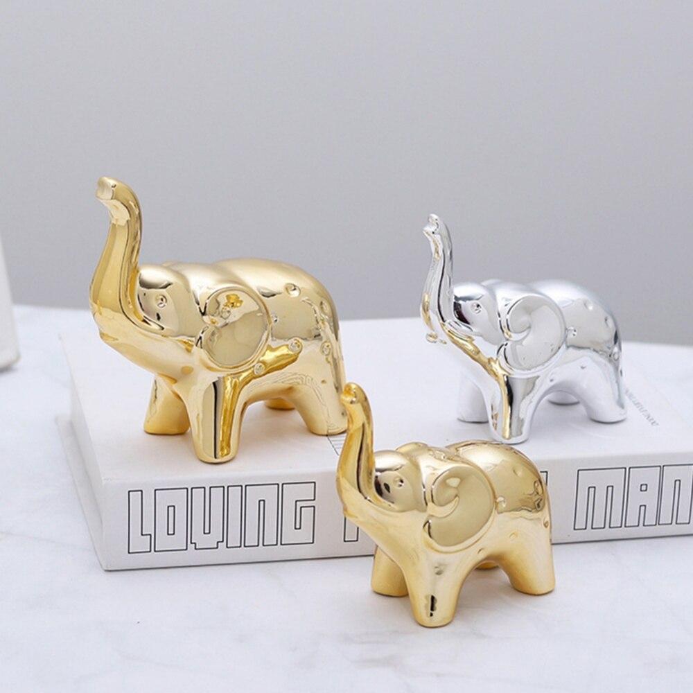 Elephant Statue Home Decor Elephant Statue Decorations Gold Sculpture Ornaments