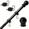 Stainless Flagpole Flagpole Outdoor Stainless Porch 360 Bracket, for Porch Mounted for Most Zes of Perforated